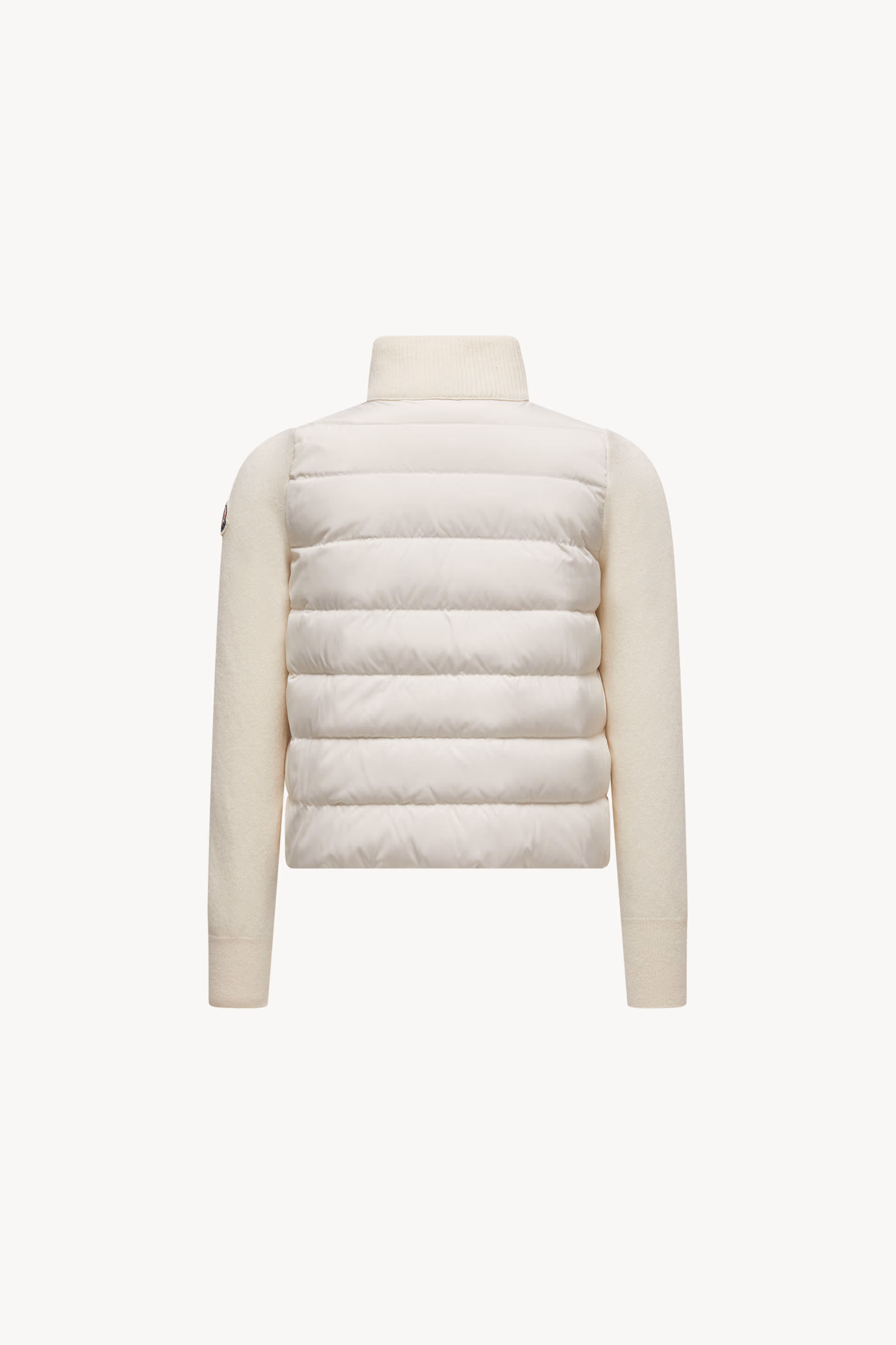 Padded Wool Zip-Up Cardigan Girl White Moncler 4
